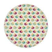 Vogelmuster Schneidebrett (Vorderseite)