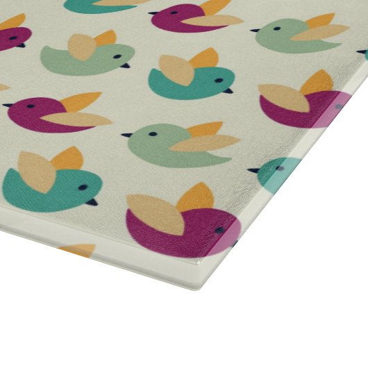 Vogelmuster Schneidebrett (Ecke)