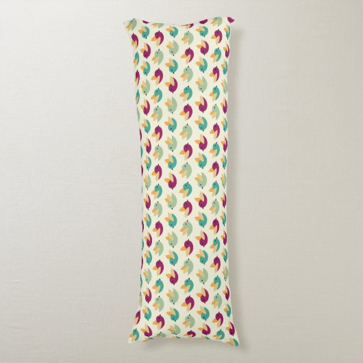 Vogelmuster Seitenschläferkissen (Vorderseite Vertikal)