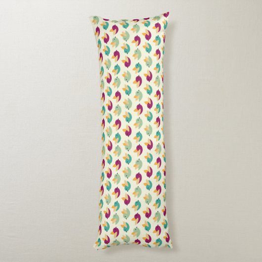 Vogelmuster Seitenschläferkissen (Rückseite (Vertikal))