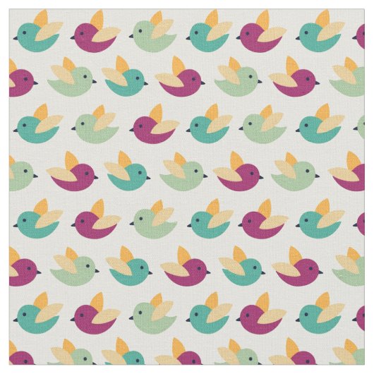 Vogelmuster Stoff (Nahaufnahme)