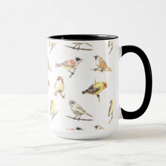 Vogelmuster Tasse (Rechts)