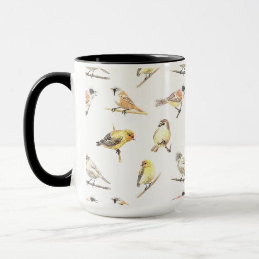 Vogelmuster Tasse (Links)