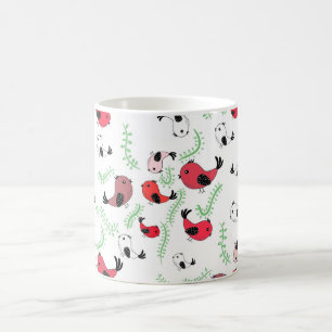 Vogelmuster-Tasse, niedliche Tasse