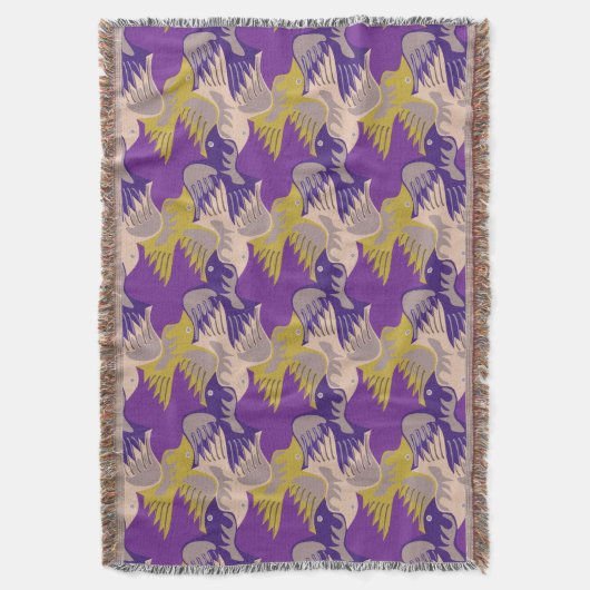 Vogelmuster-Tesselung Lila Kegeldecke 1 Decke (Vorderseite Vertikal)