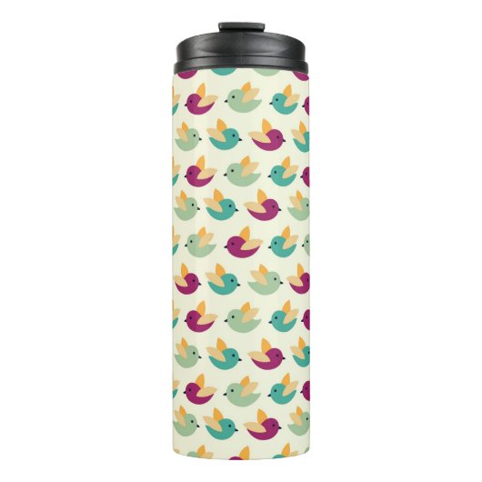 Vogelmuster Thermosbecher (Vorderseite)