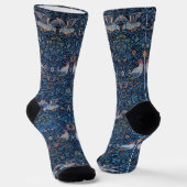Vögelmuster, William Morris Socken (Gewinkelt)