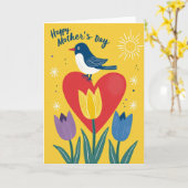 Vogelmuttertags-Blumenkarte Karte (Gelbe Blume)