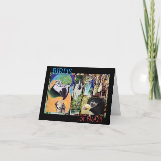 VÖGELN DER BRASILIENISCHEN Kunsthistorkarte Karte (Vorderseite)