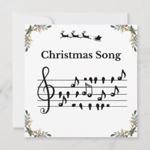 Vogelnachrichten Holly Weihnachtslied Musik Feiertagskarte
