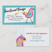 Vogelnaht-Nähkunst Visitenkarte (Vorne/Hinten)