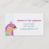 Vogelnaht-Nähkunst Visitenkarte (Rückseite)