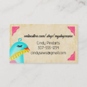 Vogelnaht-Nähwesen Kunsthandwerk Visitenkarte (Rückseite)