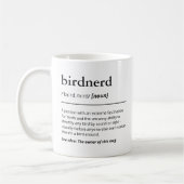 Vogelnerd-Definition Lustiges Vogelbeobachter-Gesc Kaffeetasse (Links)