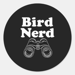 Vogelnerd runder aufkleber