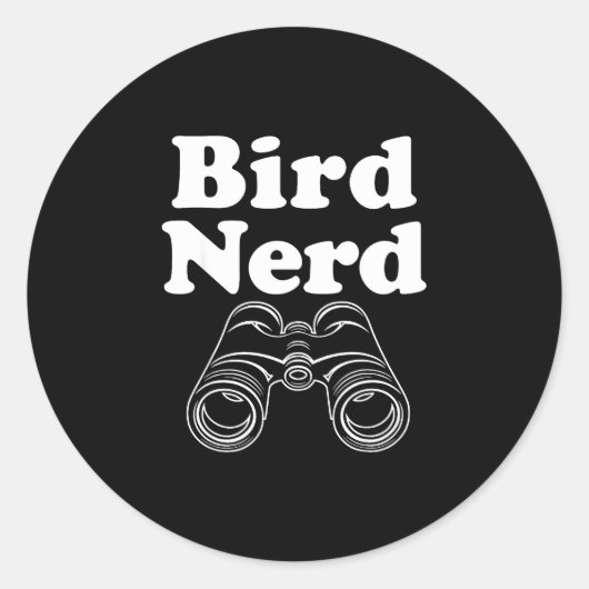 Vogelnerd runder aufkleber (Vorderseite)