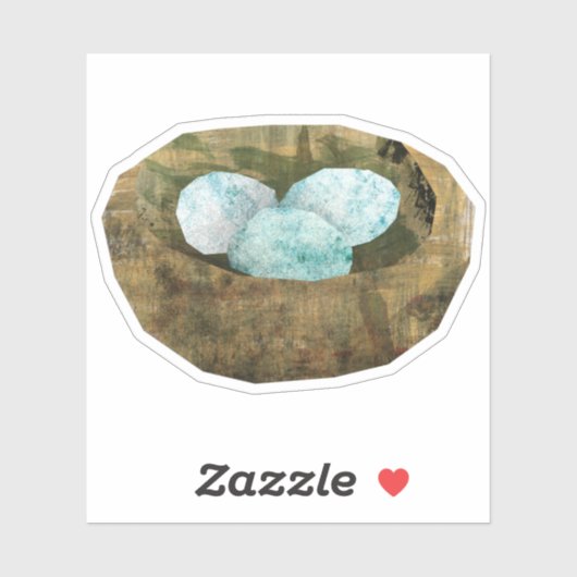 Vogelnest Aufkleber (Blatt)