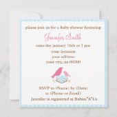 Vogelnest-Babydusche Einladung (Rückseite)