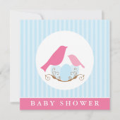 Vogelnest-Babydusche Einladung (Vorderseite)