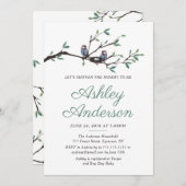 Vogelnest Babydusche Einladung (Vorne/Hinten)