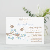 Vogelnest Babydusche Einladung (Stehend Vorderseite)