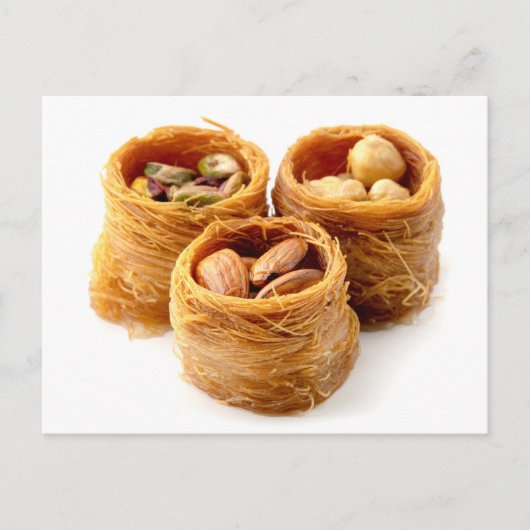 Vogelnest Baklava Postkarte (Vorderseite)