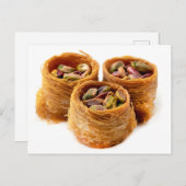 Vogelnest Baklava Postkarte (Vorne/Hinten)