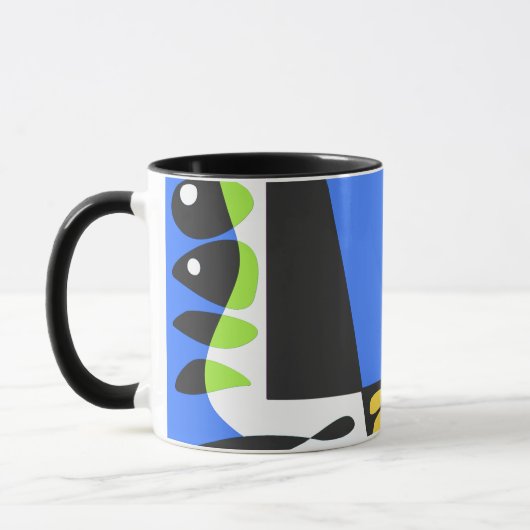 Vogelnest - Blaues Schwarz Tasse (Links)
