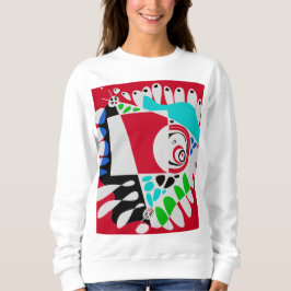 Vogelnest - Crimson Red Gray Sweatshirt