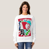 Vogelnest - Crimson Red Gray Sweatshirt (Vorne ganz)