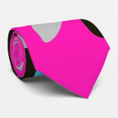 Vogelnest - Fuchsia Gray Aqua Krawatte (Gerollt)
