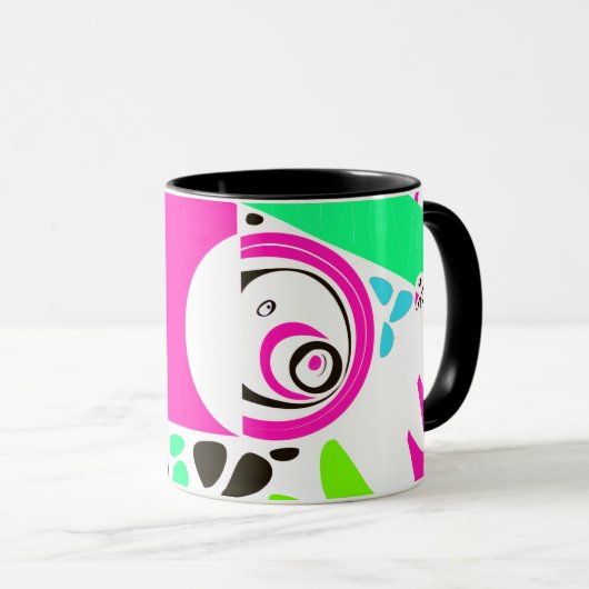 Vogelnest - Fuchsia White Tasse (VorderseiteRechts)