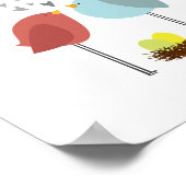 Vogelnest-Liebe. Zehn. Dekor im Kinderzimmer. Poster (Ecke)