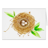 Vogelnest mit 3 Eiern (Vorderseite (Horizontal))