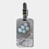 Vogelnest mit Eiern Gepäckanhänger (Vorderseite vertikal)