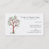 Vogelnest mit Mobile Visitenkarte (Rückseite)