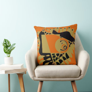 Vogelnest - Orange Olive Kissen