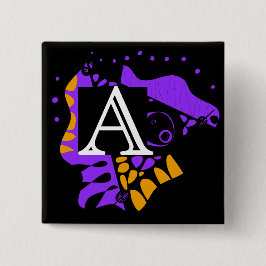 Vogelnest - Personalisierter Anfangsbrief A Button