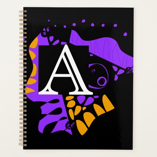 Vogelnest - Personalisierter Anfangsbrief A Planer (Vorderseite)