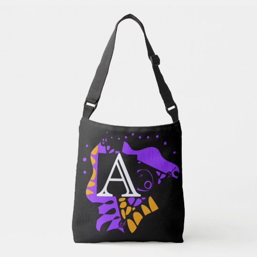 Vogelnest - Personalisierter Anfangsbrief A Tragetaschen Mit Langen Trägern (Vorderseite)