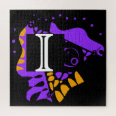 Vogelnest - Personalisierter Anfangsbrief I Puzzle (Vertikal)