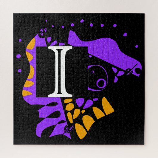 Vogelnest - Personalisierter Anfangsbrief I Puzzle (Vertikal)