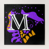 Vogelnest - Personalisierter Anfangsbrief M Puzzle (Vertikal)