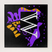 Vogelnest - Personalisierter Anfangsbrief W Puzzle (Horizontal)