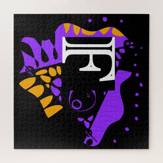 Vogelnest - Personalisierter Anfangsbuchstabe F Puzzle (Horizontal)