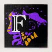 Vogelnest - Personalisierter Anfangsbuchstabe F Puzzle (Vertikal)