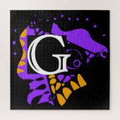 Vogelnest - Personalisierter Anfangsbuchstabe G Puzzle (Vertikal)