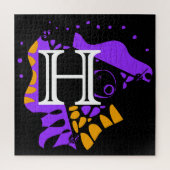 Vogelnest - Personalisierter Anfangsbuchstabe H Puzzle (Vertikal)