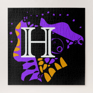 Vogelnest - Personalisierter Anfangsbuchstabe H Puzzle