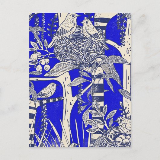 Vogelnest Postkarte (Vorderseite)